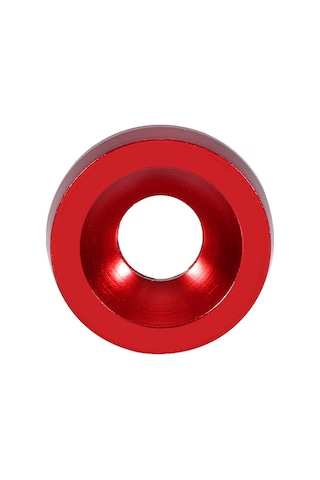 Kosona Araba Modifikasyonu 6mm Paslanmaz Çelik Ve Aluminyum Dekoratif Vida Seti - 10 Adet Yonga + 10 Adet Vida Kırmızı - Tampon, Plaka Tutucu Uyumlu