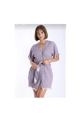 Dokubba - Kimono - Peştemal Kimono - Müslin Kimono - Selimiye Lila Lila