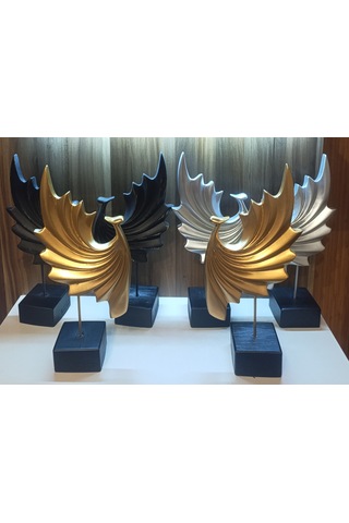 18cm -35cm Ebatlarında Kırılmaz Sarı Renk 2li Tavus Kuşu Biblosu