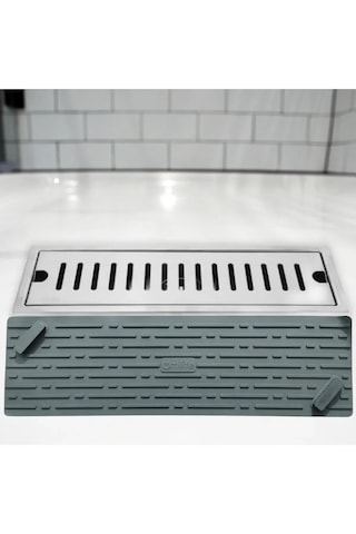 Tineke Gri Renk Uzun Model Kötü Koku Önleyici Silikon Mat Banyo Mutfak Lavabo Balkon Gider Tıpası Kapağı