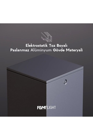 FoneLight AKA 35 cm LED Bahçe Duvar Apliği Antrasit Alüminyum IP65 Dış Mekan Peyzaj Aydınlatması 7W 3000K