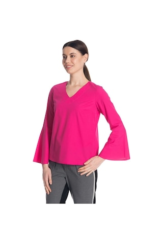 Bulalgiy Kadın Pembe Kolları Volan Bluz - Bga078443 Pembe