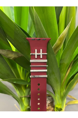 Apple Uyumlu Watch Kordon Aksesuarı Charm Set H Harfi