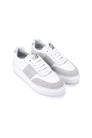 Mario Valentino Kadın Hakiki Deri Beyaz Sneakers & Spor Ayakkabı 1040 91b2213 Bn Ayk Sk25-26 Bıanco/argento
