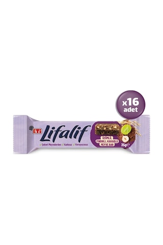 Lifalif Üzümlü, Fındıklı, Kakaolu Meyve Bar 35 G X 16 Adet