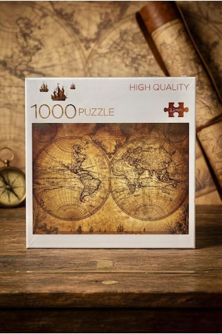 Dünyayı Keşfet: Antik Harita 1000 Parça Puzzle 1000 Parçalık Tarihi Klasik Dünya Haritası