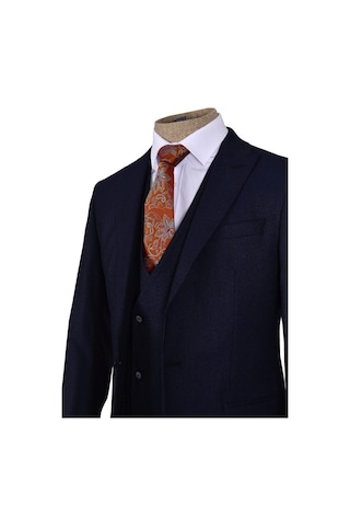 Çizgili Kırçıl Desen Tek Düğme 6 Drop Slim Yelekli Erkek Takım El