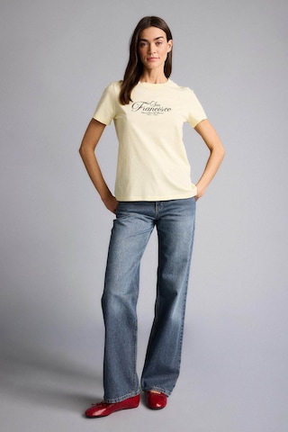 Defacto Baskılı Sarı Kadın T-shirt H2138ax/yl149