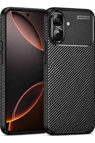 Xiaomi Poco X8 Pro Max Kılıf Karbon Silikon Case Siyah