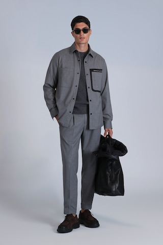 Lufian Hard Erkek Basic Gömlek Slim Fit Gri Gri 112010651100150 Gri