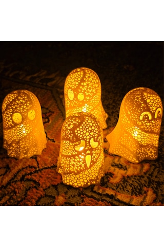 Hayalet Lamba - Tea Light (1 Adet) Beyaz