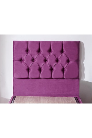Nironyatak Niron Purple Tek Kişilik Yatak Başlığı - 100 Cm Mor Kumaş Başlık