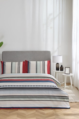 Floretta Etniline Çift Kişilik Nevresim Takımı Krem