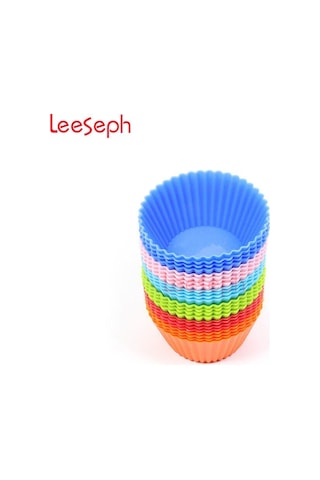 Pişirme Gerekli 24 Paket Yuvarlak Şekilli Silikon Kek Kalıbı Muffin Bardak Sabun Kalıp Puding Jöle Kalıpları