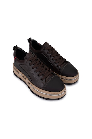 Tamer Tanca Erkek Hakiki Deri Sneakers & Spor Ayakkabı 381 21624 Erk Ayk Y25 Kahve Kmbn Kahve