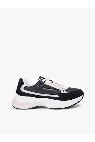 Tommy Hilfiger Fw0fw09187 Th Sporty Chic Runner Kadın Günlük Ayakkabı Siyah