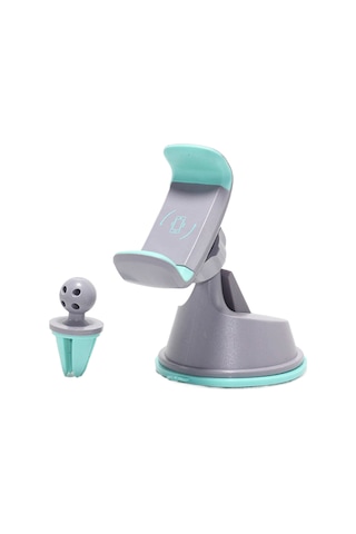 Singree Evrensel Araç Telefon Tutucu - 360 Derece Dönebilir, Yapışkanlı Vantuzlu, Tek Elle Kullanım Gri