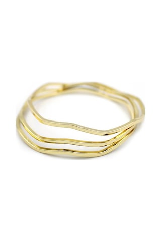 Zigzag Ajda Bilezik-60mm - Altın Çok Renkli