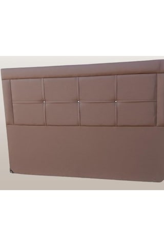 Başlık Dk Çift Kişilik 160'lık Kahverengi Hasır Görünümlü Suni Deri Kumaş El Yapım