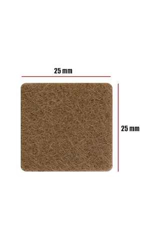 21 Adet Yapışkanlı Masa Koltuk Altı Parke Koruma Keçesi Kare 3 X 3 Cm Çok Renkli