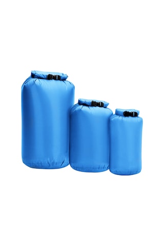 Springsun Üçlü Su Geçirmez Kurutma Çantası Seti 8l+40l+70l - Mavi Renk, 190t Poliester Malzeme