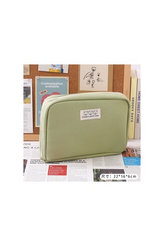 Geniş Kapasiteli Seyahat Kalem Kutusu, Okul Ve Ofis Organizer Çantası, Çok Bölmeli Kozmetik Saklama Çantası, Şık Ve Pratik Depolama Çözümü, Dayanıklı Öğrenci Malzeme Organizer Yeşil
