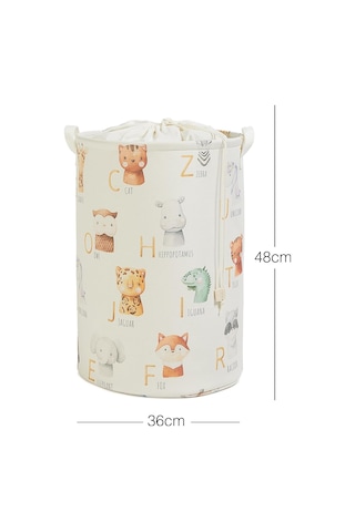 Ocean Home Textile Çocuk Odası Ağzı Büzgülü Sevimli Hayvanlar Oyuncak Sepeti 36 X 48 Cm Sku: Smg8690010035127