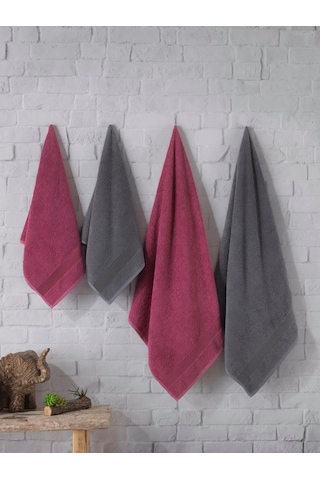 Güvenal Gala Banyo Havlusu Havlu Seti I Hamam Seti I Çeyiz Seti Antrasit