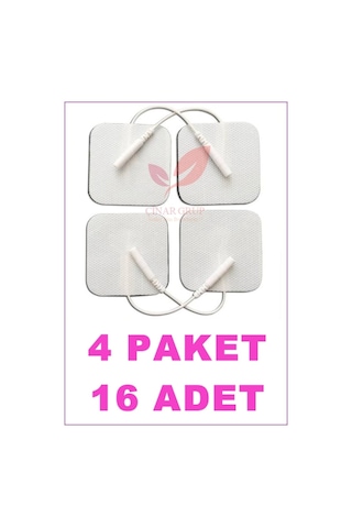 Kablolu/Soketli Tens Pedi. Elektrodu 5Cm X 5Cm 4 Paket 16 Adet