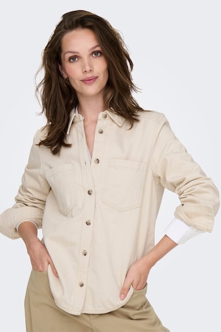 Only Kadın Onlsılla Çift Cep Detaylı Kot Gömlek 15338783 Bej Bej