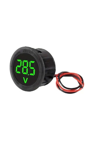 Dijital Voltmetre Dc4-100v Yeşil Araç Karavan Motorsiklet Yat Tekne