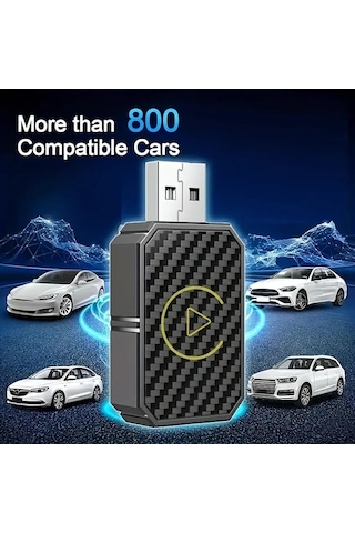 Honeybeeshop Kablosuz 2si 1 Arada Carplay Android Auto Adaptörü Gümüş Universeusb Usb C Dongle İos 10 Android 11 Uyumlu 36v Kablosuz Araç Çözümü