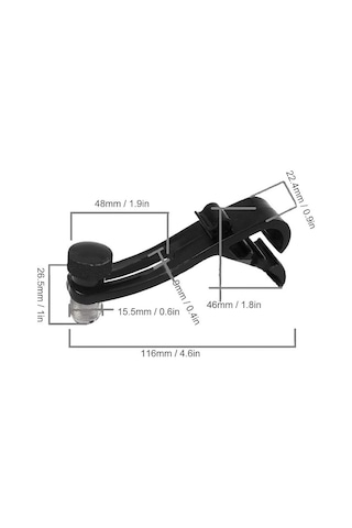 Yaylı Kontrbas Akort Cihazı Tutucu - Double Bass Tuner Klipsi Ve Askı Aparatı