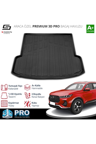 S-dizayn Chery Tiggo 7 Pro 3d Pro Bagaj Havuzu 2022 Üzeri A+ Kalite
