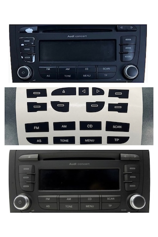 A3 S3 8p Uyumlu Radio Teyp Sticker Etiket Tamir Kiti 1 Adet