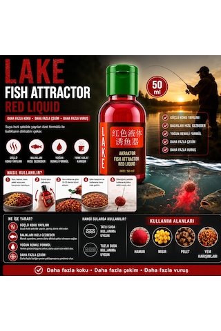 Hedyex Lake Atraktor Balık Cezbedici Red Sıvı 50 Gr