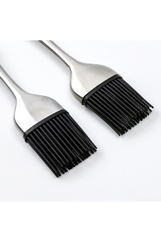 Lemestar Büyük Boy Ergonomik Paslanmaz Çelik Kolu Silikon Barbekü Fırça - 230 C Isı Dayanıklı, Yıkama Kolay, Sosu Ve Marinatı Düzenli Dağıtmak İçin Çok Renkli