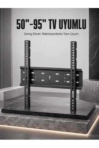 Shnstore Tv Duvar Askı Aparatı 50-95 İnç Uyumlu Güvenli Sabit Montaj Shntknd0720