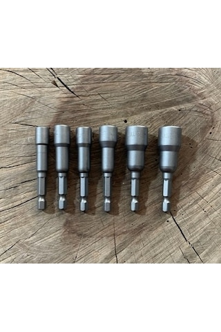 ÖZS LOKMA UÇ BİTS UÇ VİDA SIKMA SOMUN TUTUCU 6PARÇA 6MM DEN 13MM KADAR