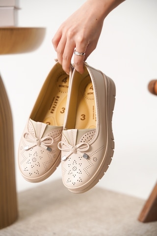 Garantili D0109 Günlük Ortopedik Kadın Babet Ayakkabı Bej