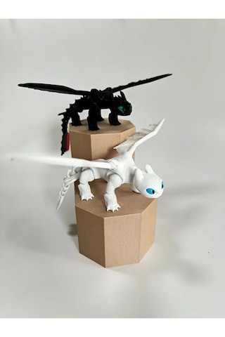 Hayatvsanat Dişsiz Toothless Ejderhanı Nasıl Eğitirsin Gecenin Ve Işığın Öfkesi Figür 2'li (No Color)