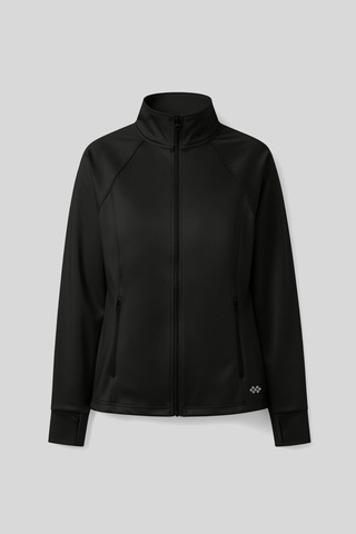 Tommy Life Siyah Fermuarlı Dik Yaka Basic Rahat Form Kadın Koşu Ceketi - 97310 Siyah