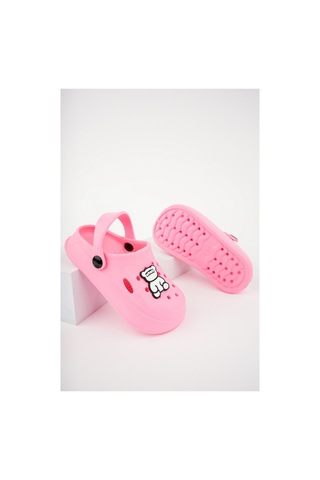 N Moda Unisex Çocuk Figürlü Sticker Sandalet-terlik Pembe