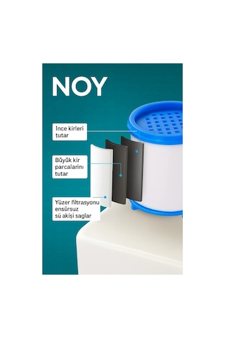 Noy Filtreli Musluk Başlığı Kireç Önleyici Su Arıtıcı Krom Banyo Ve Mutfak