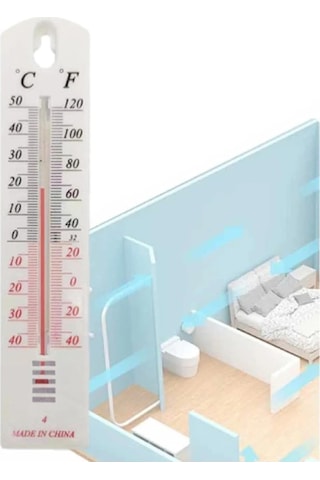 Plastik İç Ve Dış Mekan Termometresi Renkli
