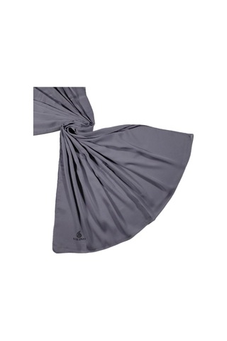 Mim Eşarp Mısırlı Eşarpları Düz Renk Vual Twill Şal Gri