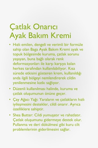 Baga Çatlak Onarıcı Ayak Bakım Kremi