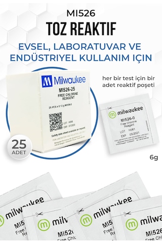 Milwaukee Mı524-25 Toplam Klor Reaktif Tozu 6 G
