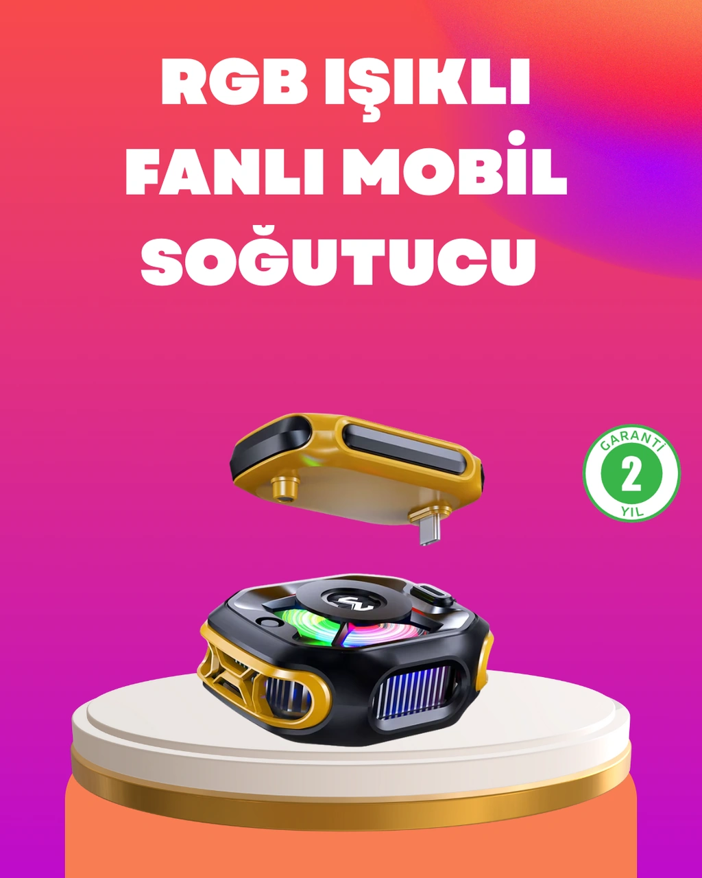 Type-c Girişli Aı Modlu Yüksek Performanslı Telefon Soğutucu