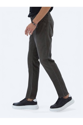 Kip Kahverengi Slim Fit Denim Pamuk Karışımlı Pantolon Kahverengi